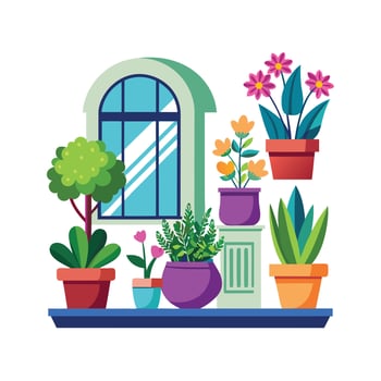 Flowerpot Houseplant Illustration vector