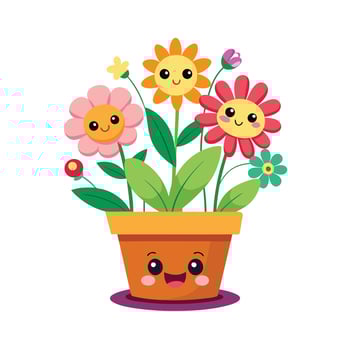 Flowerpot Houseplant Illustration vector
