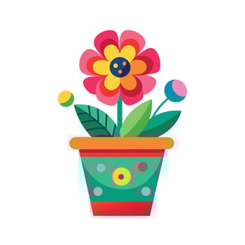 Flowerpot Houseplant Illustration vector
