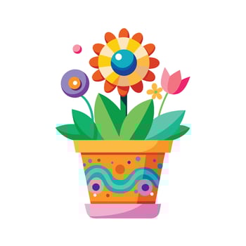 Flowerpot Houseplant Illustration vector