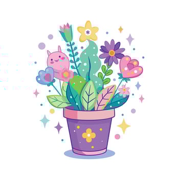 Flowerpot Houseplant Illustration vector