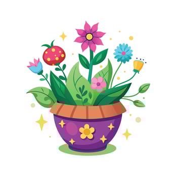 Flowerpot Houseplant Illustration vector