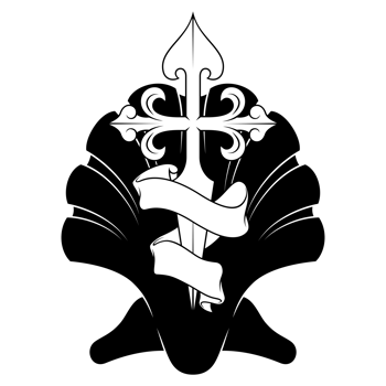 christian symbology of the apostle santiago, santiago cross surrounded by a ribbon png
