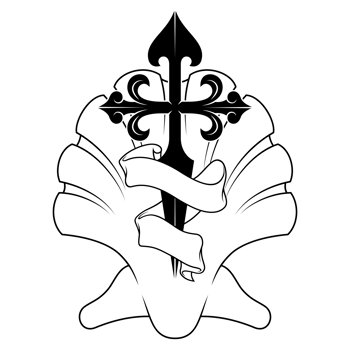 christian symbology of the apostle santiago, santiago cross surrounded by a ribbon png
