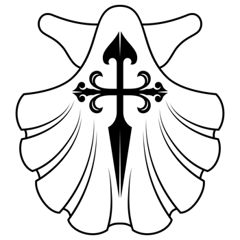 Christian symbology of the apostle santiago, Cross of the apostle Santiago with venera png