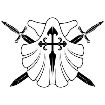 Christian symbology of the apostle santiago, Cross of the apostle Santiago with venera png
