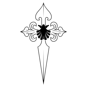 Christian symbology of the apostle santiago, Cross of the apostle Santiago with venera png
