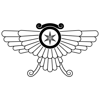 Faravahar symbol, winged solar disk, Zoroastrian religion symbol png
