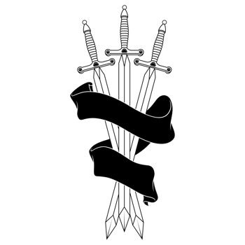 Ancient sword surrounded by poisonous snake png