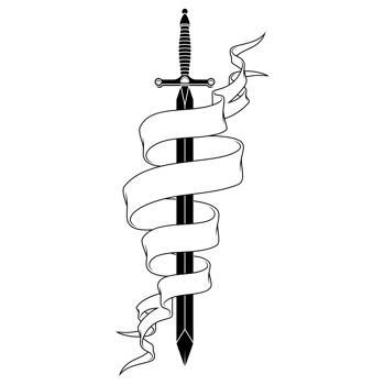 Ancient sword surrounded by poisonous snake png