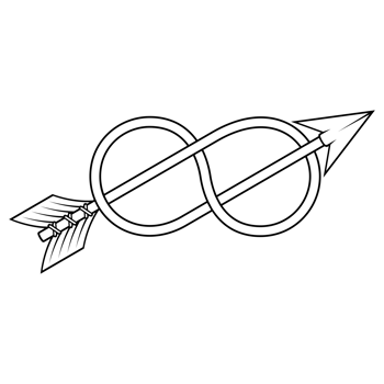 Arrow shaped like an infinity symbol png