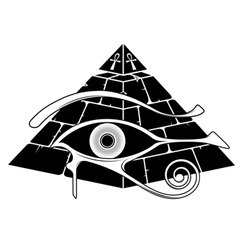 Ancient egyptian pyramid with eye of horus png