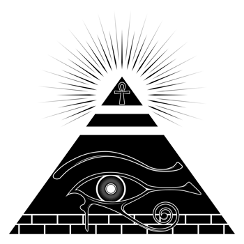 Ancient egyptian pyramid with eye of horus png