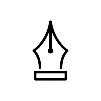 Fountain pen icon with simple and modern design png