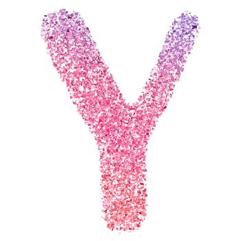 Gradient Glitter Font Letter Y uppercase png