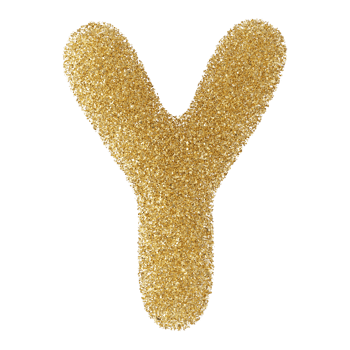 Gold Glitter Font Letter Y uppercase png