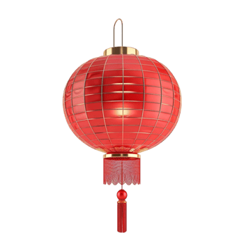chinese lantern red isolated on white background Genereted AI png