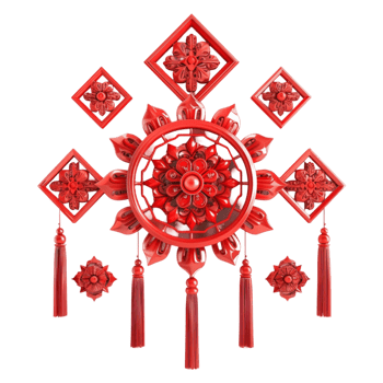 chinese new year on transparent background Genereted AI png