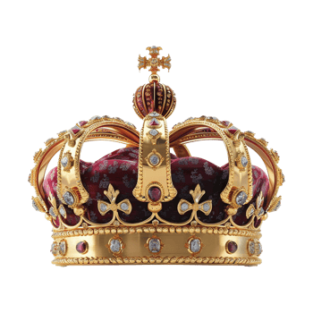 King Crown isolated on transparent background png