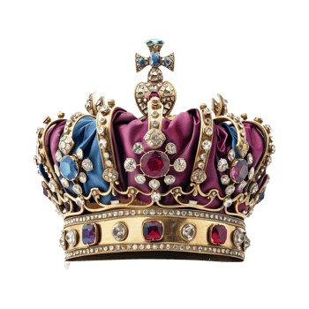 King Crown isolated on transparent background png