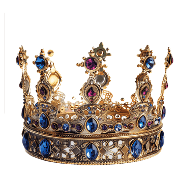 King Crown isolated on transparent background png
