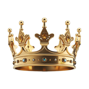 King Crown isolated on transparent background png