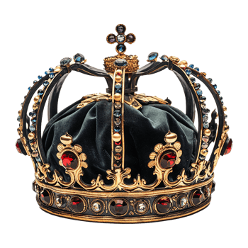 King Crown isolated on transparent background png