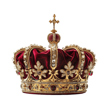 King Crown isolated on transparent background png