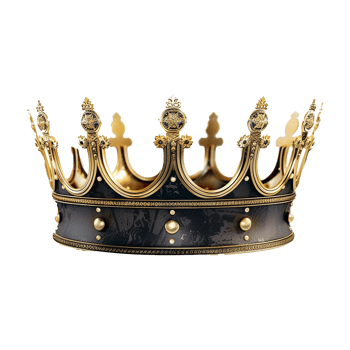 King Crown isolated on transparent background png