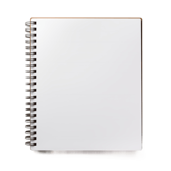 Blank Notebook with Spiral Binding png