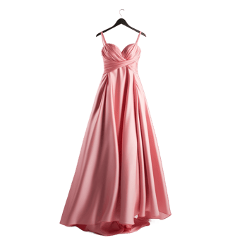 Pink Satin Dress on Hanger png