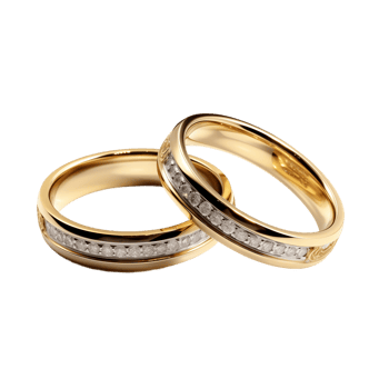 Wedding Rings, Gold Band, Diamond png