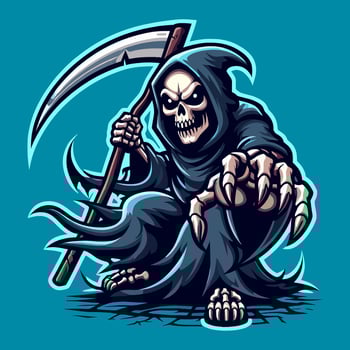 grim reaper illustration design vector