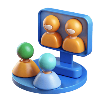Online Meeting 3d Style png