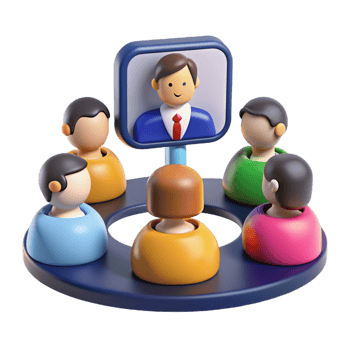 Online Meeting 3d Illustration png