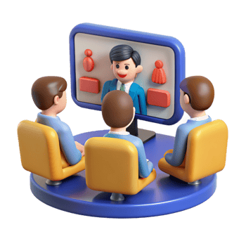 Online Meeting 3d Image png