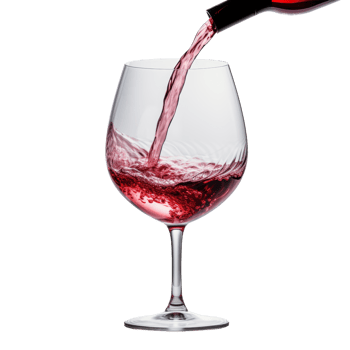 Red Wine Pouring into Glass png