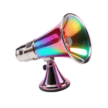 Rainbow Megaphone on transparent background png