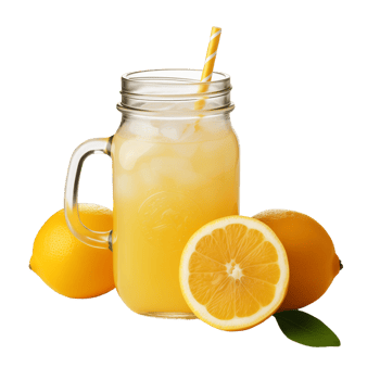 Refreshing Lemonade in a Mason Jar png