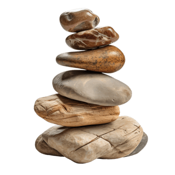 Balanced Stones on transparent Background png