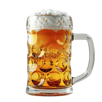 Close-up of a Frothy Beer Mug png