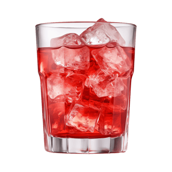 Red Drink with Ice Cubes png