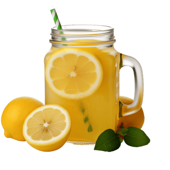Refreshing Lemonade in a Mason Jar png