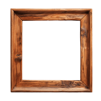 Rustic Wooden Frame with a transparent Background png