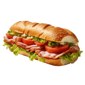 Delicious Ham and Veggie Sub png