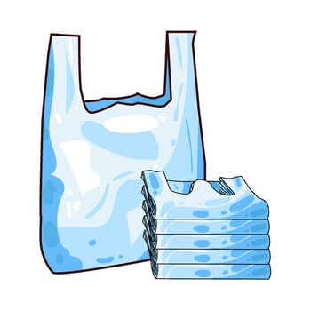 Illustration of plastic bag vector