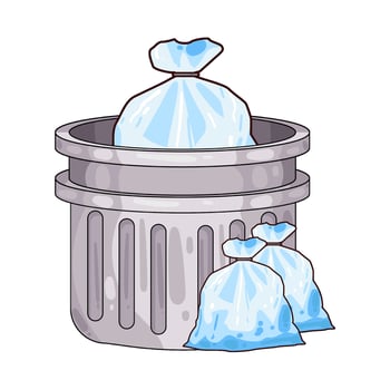 Illustration of trash bin vector