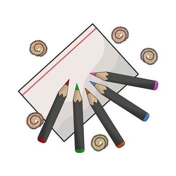illustration of colored pencils vector