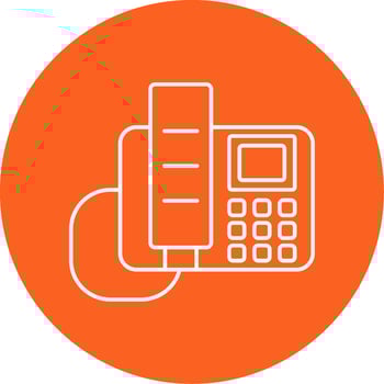 LandLine Multi Circle Phone Line Multi Circle Icon vector