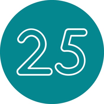 Twenty five Line Multi Circle Icon vector